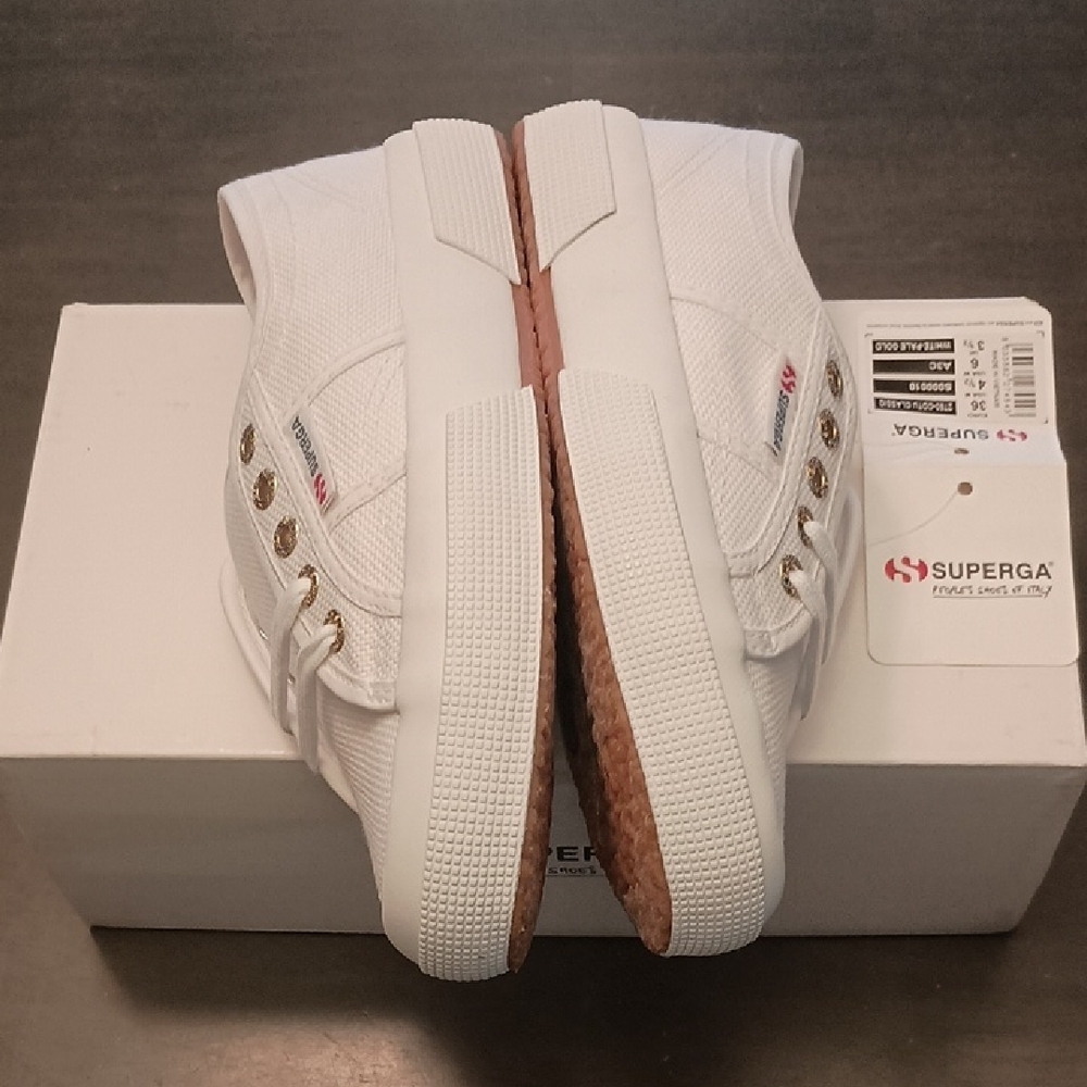 Superga White Lace-Up Sneakers - Picture 2 of 4